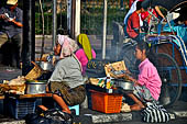 Tents serving all kinds of local cuisine in Malioboro street Yogyakarta. 